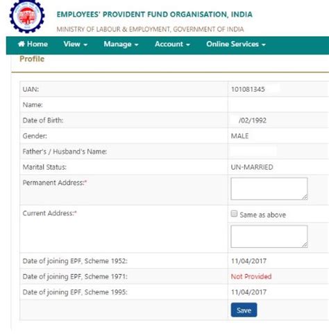 epf form 2 account number